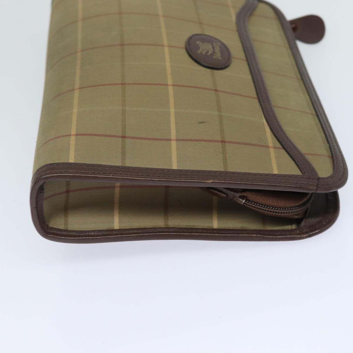 Burberry Luxury ss Nova Check Clutch Bag Auth Bs15676 Canvas Beige