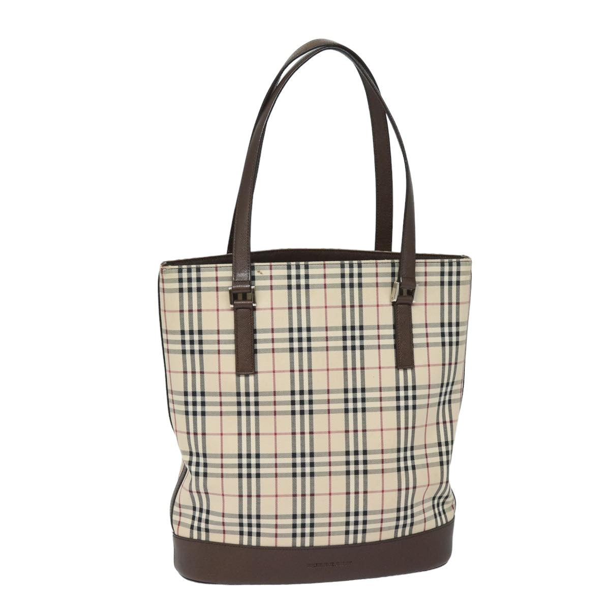 Burberry Luxury Nova Check Tote Bag Auth Bs15736 Canvas Beige