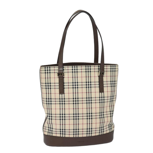 Burberry Luxury Nova Check Tote Bag Auth Bs15736 Canvas Beige