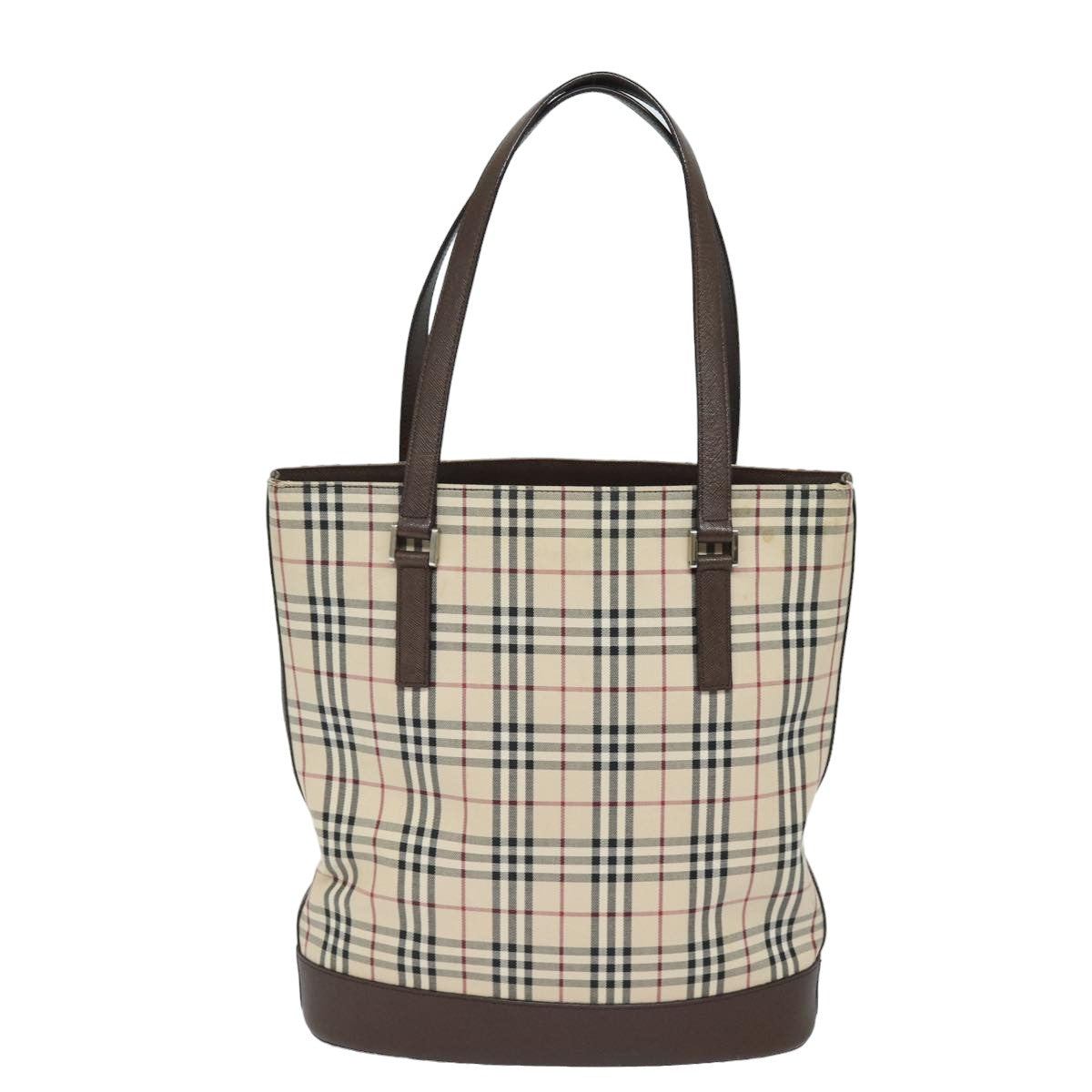 Burberry Luxury Nova Check Tote Bag Auth Bs15736 Canvas Beige