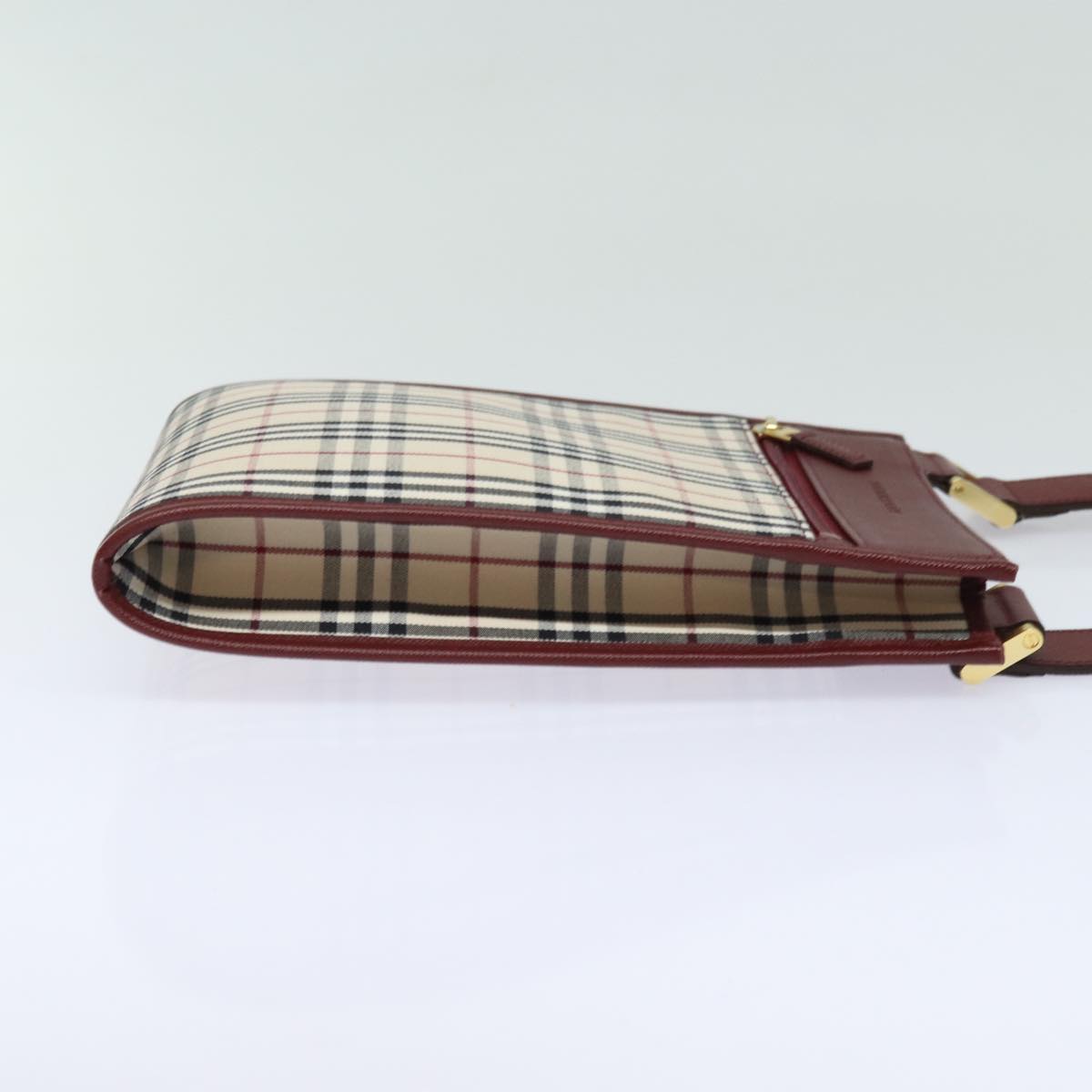 Burberry Luxury Nova Check Shoulder Bag Auth Bs15797 Canvas Beige