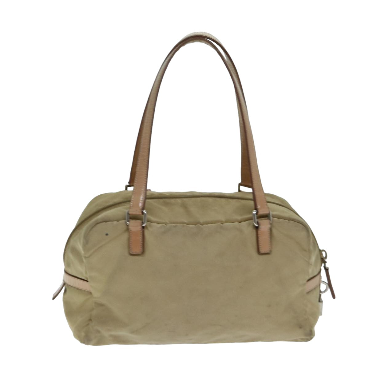 Prada Shoulder Bag Auth Nylon Beige Beige Auth Bs15810