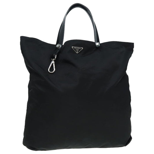 Prada Tote Bag Auth Nylon Black Black Auth Bs15995