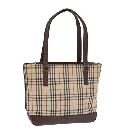 Burberry Luxury Nova Check Tote Bag Auth Bs16017 Canvas Brown Beige