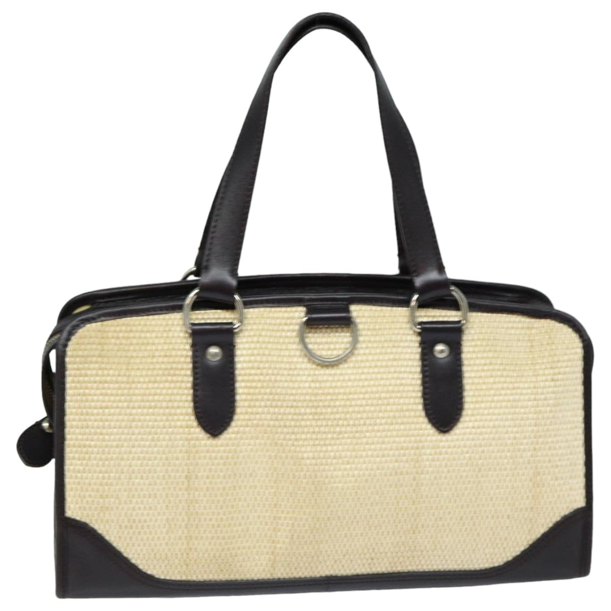 Burberry Luxury Tote Bag Straw Auth Bs16018 Beige