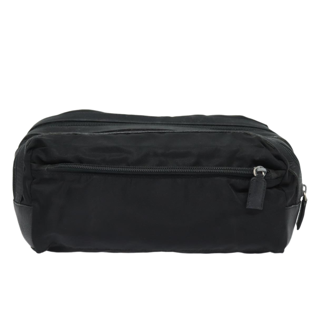 Prada Second Bag Auth Nylon Black Travel Bag