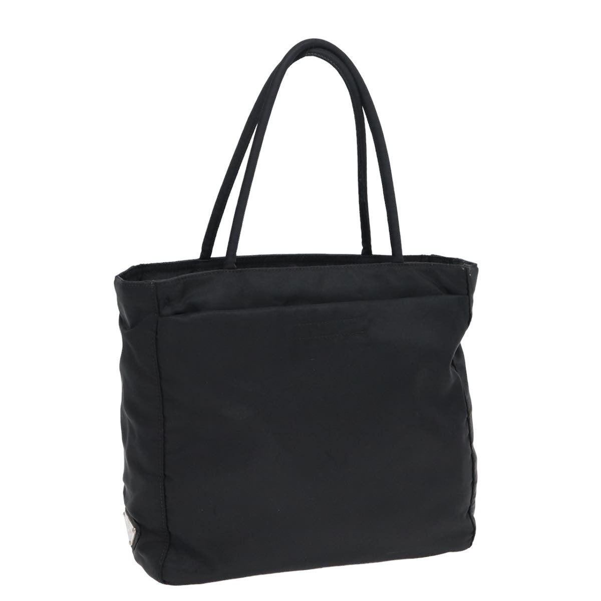 Prada Hand Bag Auth Nylon Black Travel Bag Black Auth Bs16065
