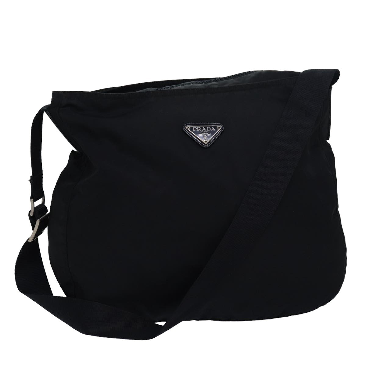 Prada Shoulder Bag Auth Nylon Black Black Auth Bs16146