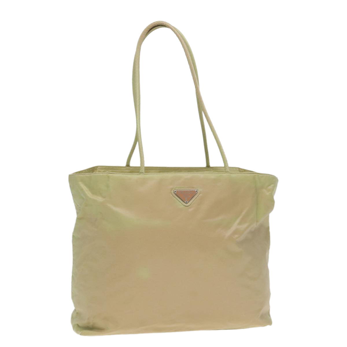 Prada Tote Bag Auth Nylon Beige Beige Auth Bs16147