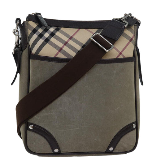 Burberry Luxury Nova Check Shoulder Bag Auth Bs16156 Canvas Beige