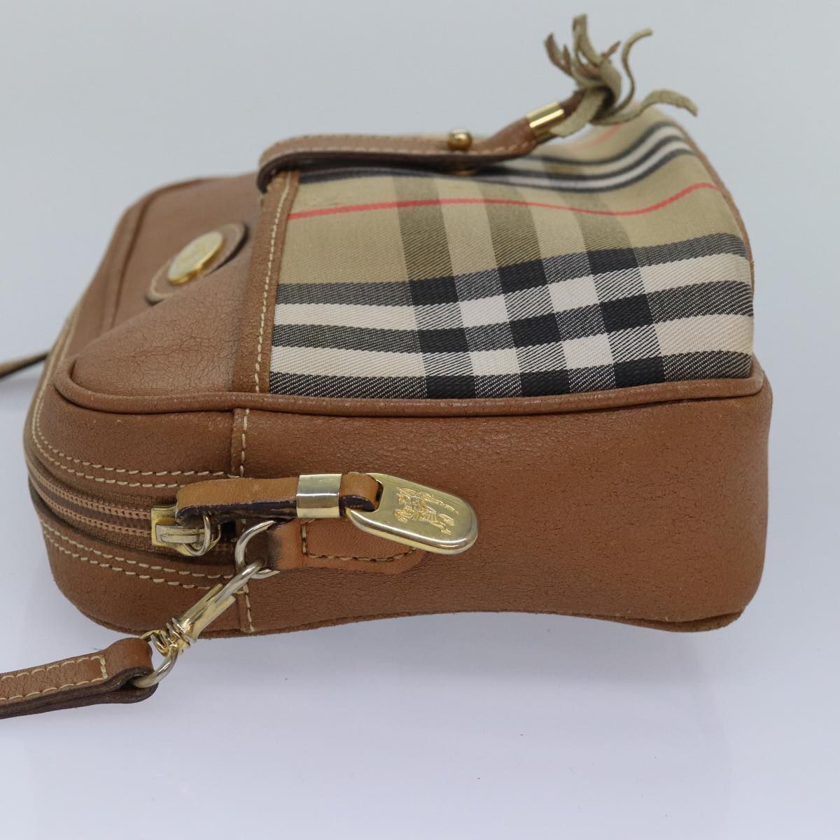 Burberry Luxury ss Nova Check Shoulder Bag Auth Bs16160 Canvas Beige