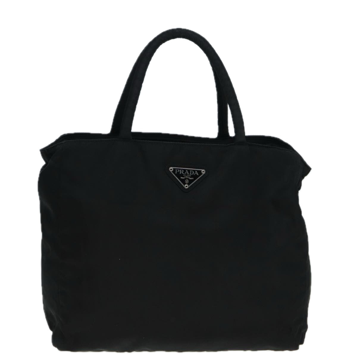 Prada Hand Bag Auth Nylon Black Travel Bag Black Auth Bs16170