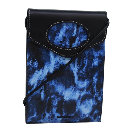 Burberry Luxury Shoulder Bag Auth Bs16175 Leather Blue
