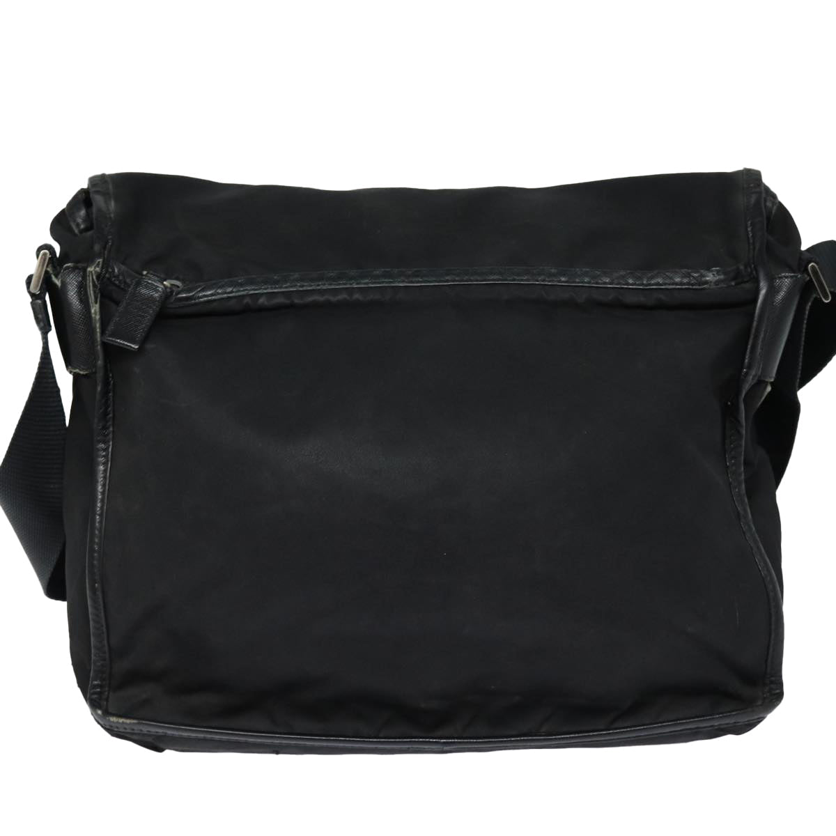 Prada Shoulder Bag Auth Nylon Black Black Auth Bs16316