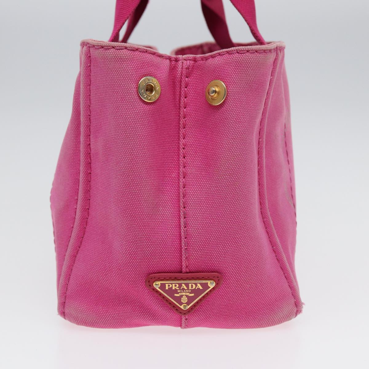 Prada Canapa Pm Hand Bag Auth Canvas Pink Travel Bag Pink Auth Bs16332