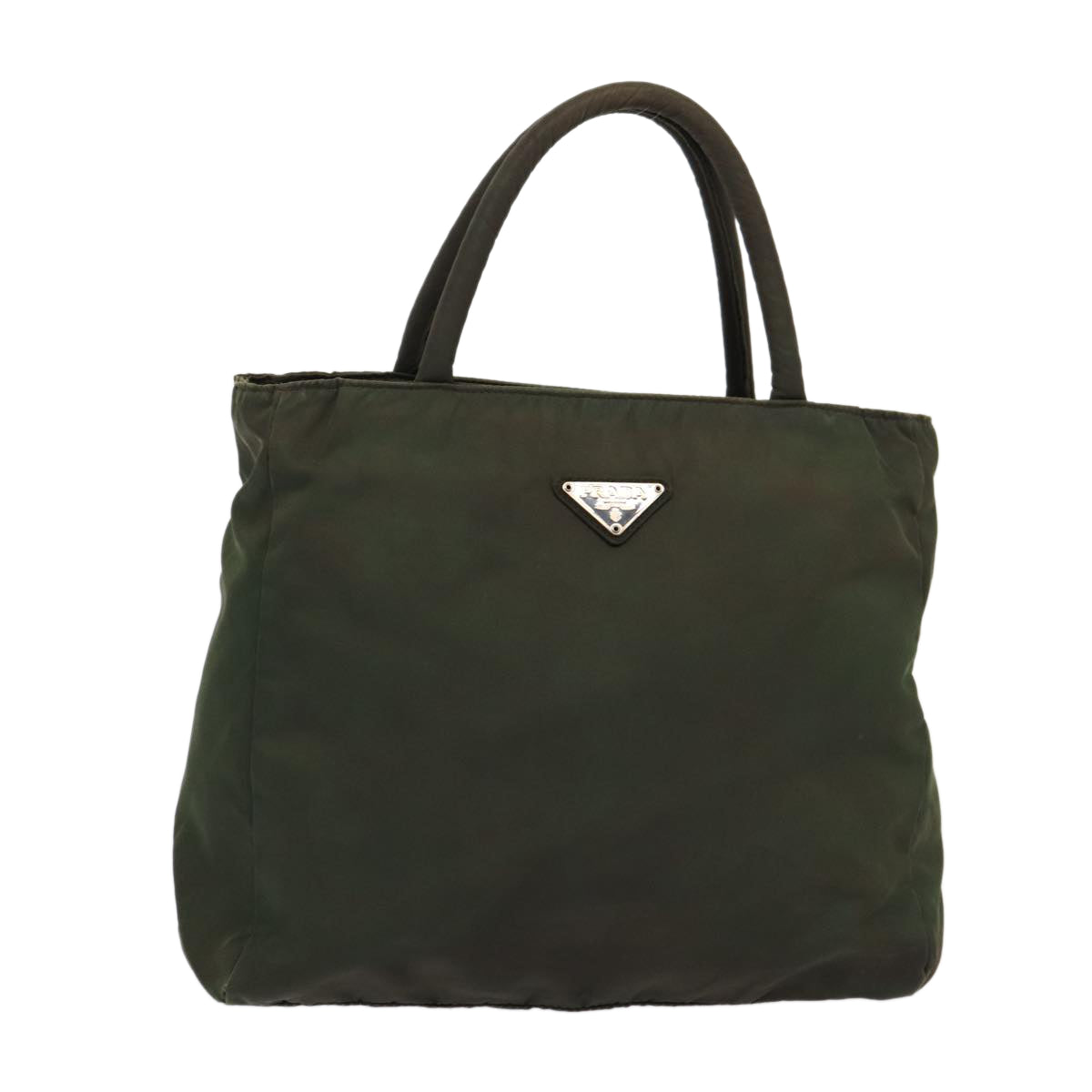 Prada Hand Bag Khaki Auth Nylon Travel Bag Khaki Auth Bs16431