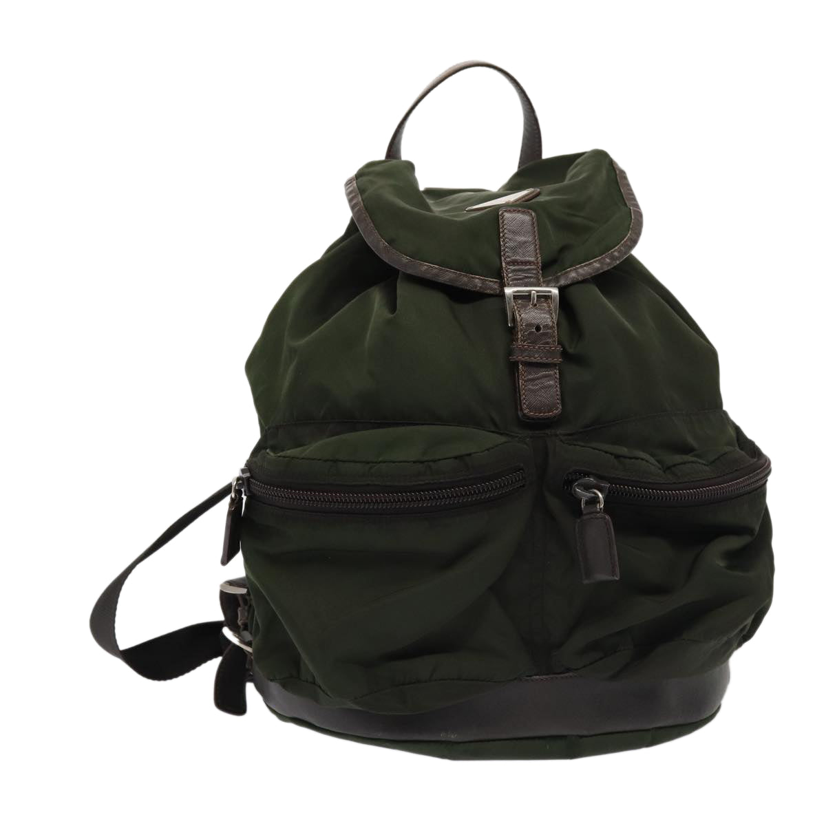 Prada Backpack Khaki Auth Nylon Khaki Auth Bs16433
