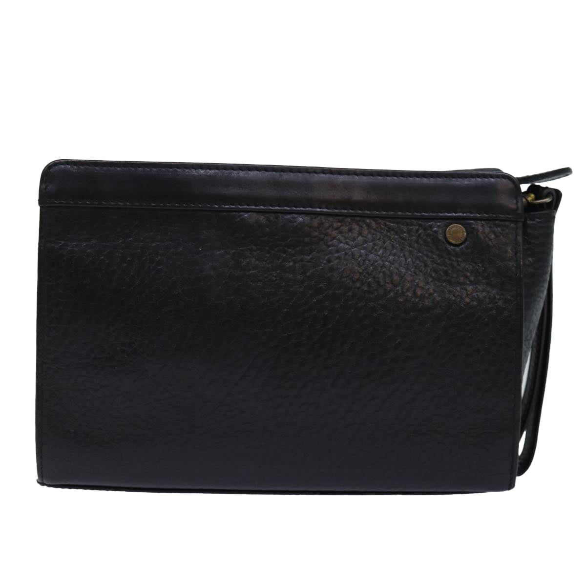 Burberry Luxury ss Clutch Bag Auth Bs16534 Leather Black Gold