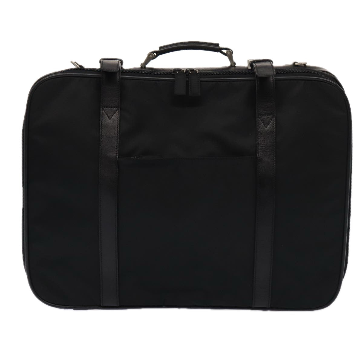 Prada Boston Bag 2Way Auth Nylon Black Travel Bag