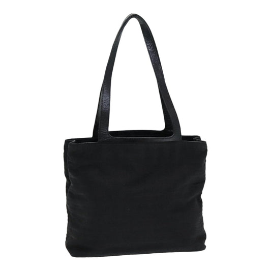 Prada Tote Bag Auth Nylon Black Silver Silver Auth Bs16718