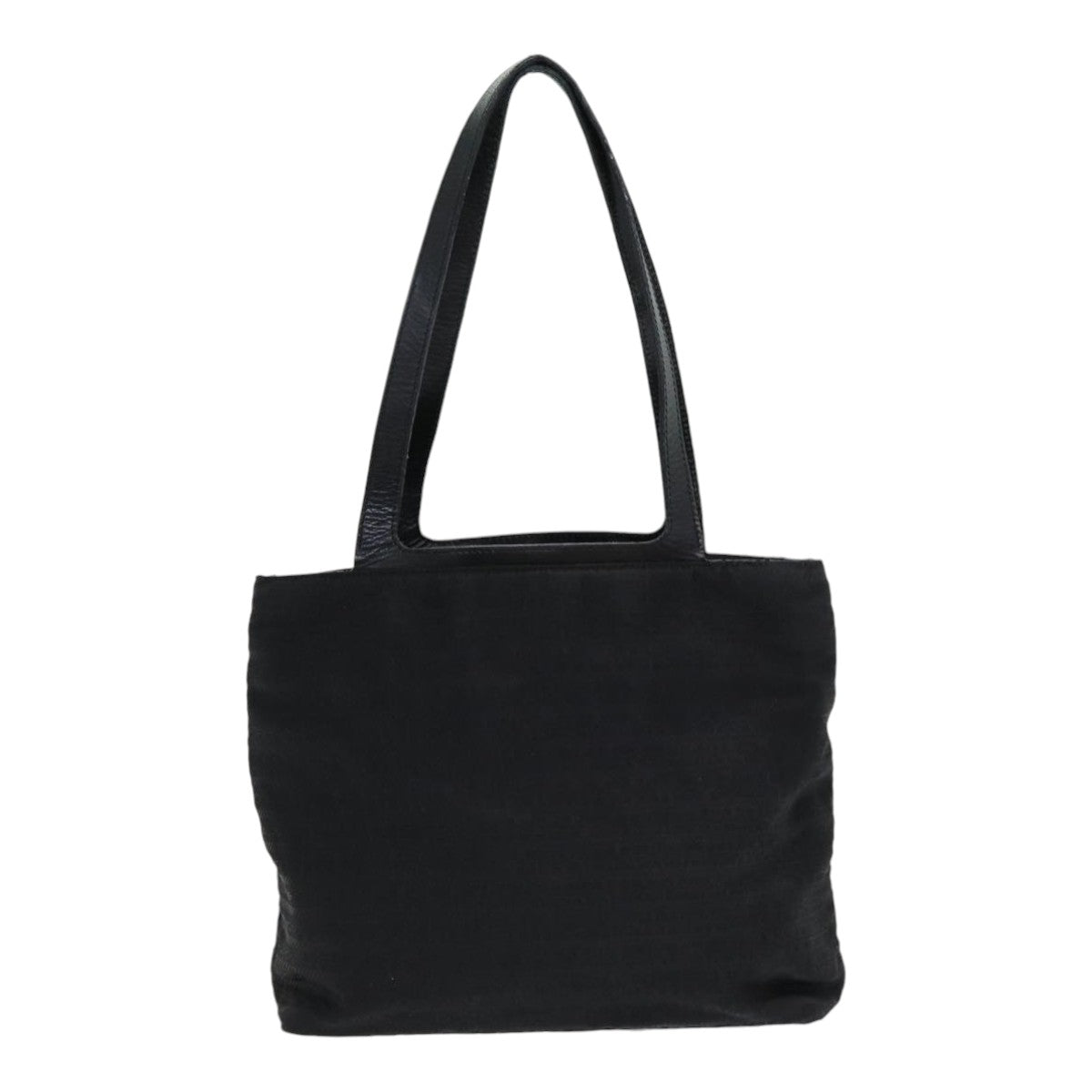 Prada Tote Bag Auth Nylon Black Silver Silver Auth Bs16718