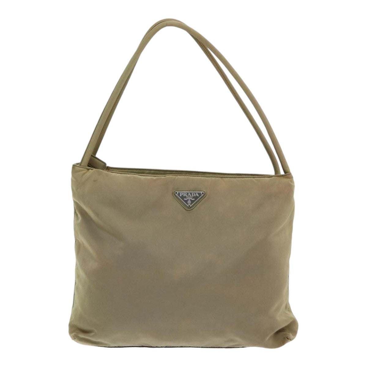 Prada Tote Bag Auth Nylon Beige Beige Auth Bs16733
