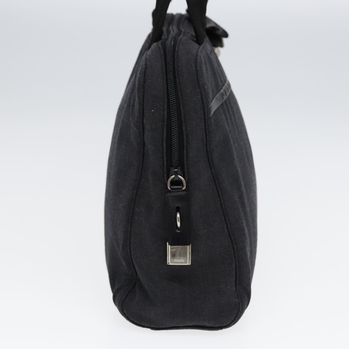 Prada Sports Hand Bag Auth Canvas Silver Gray Travel Bag