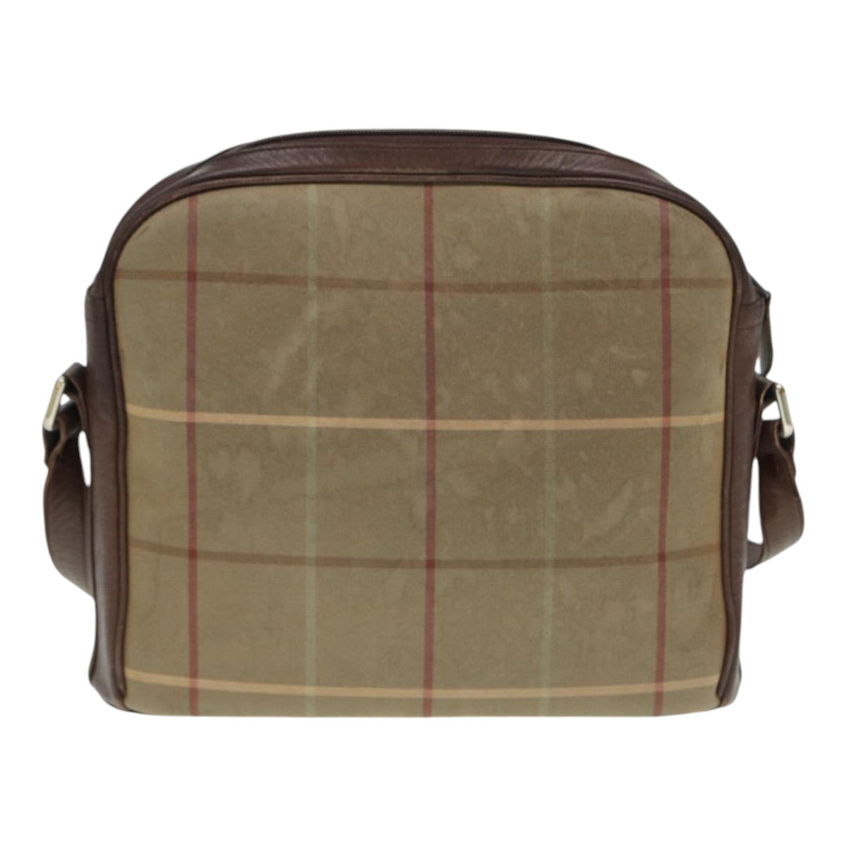 Burberry Luxury ss Nova Check Shoulder Bag Auth Bs16917 Leather Canvas Brown