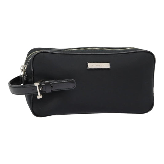 Burberry Luxury Second Bag Auth Bs16972 Leather Nylon Black Travel Bag