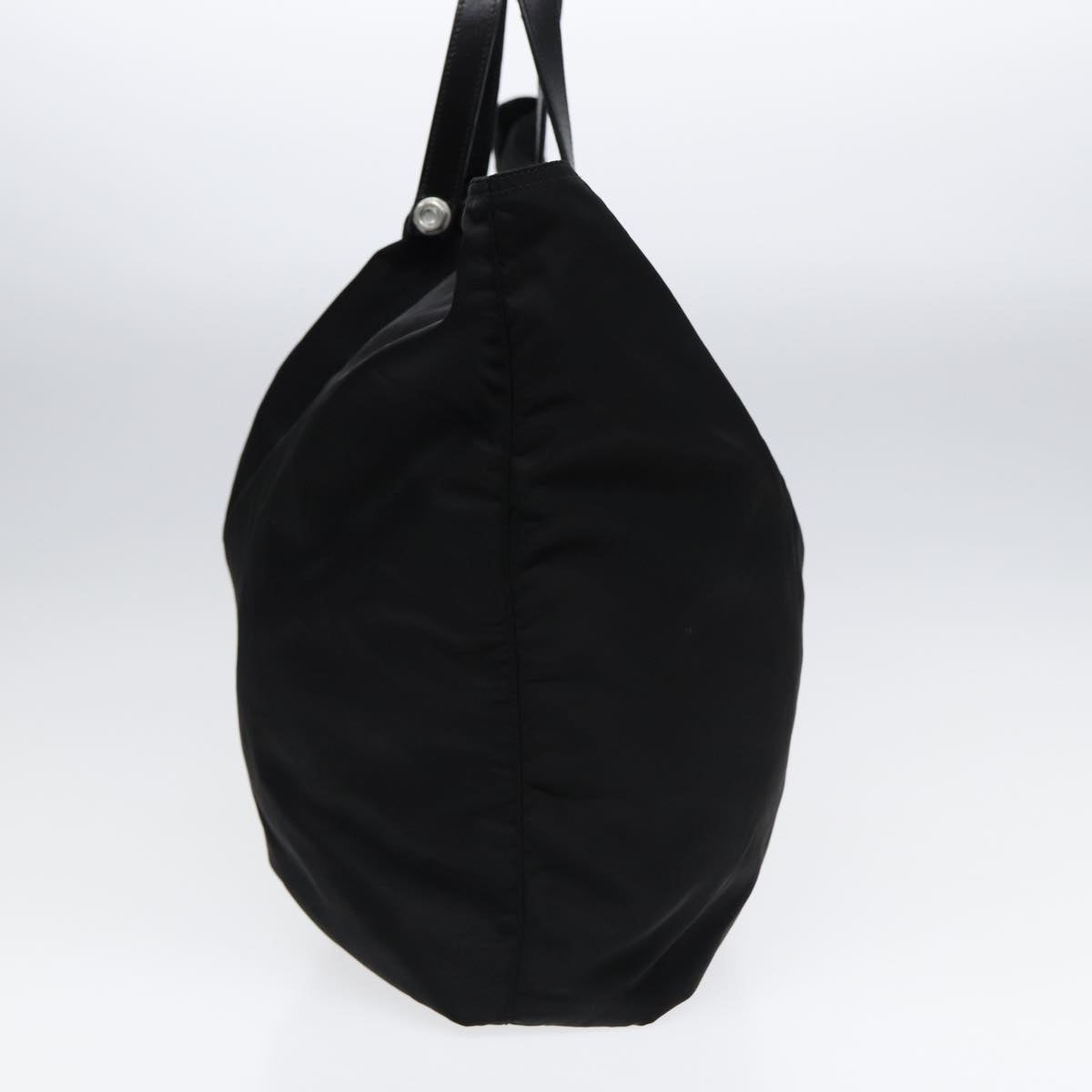 Prada Tote Bag Auth Nylon Black Silver Silver Auth Bs17013
