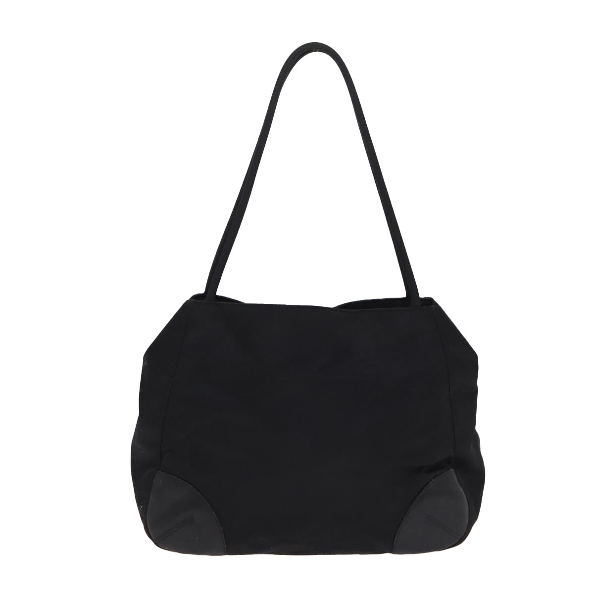 Prada Tote Bag Auth Nylon Black Silver Silver Auth Bs17340