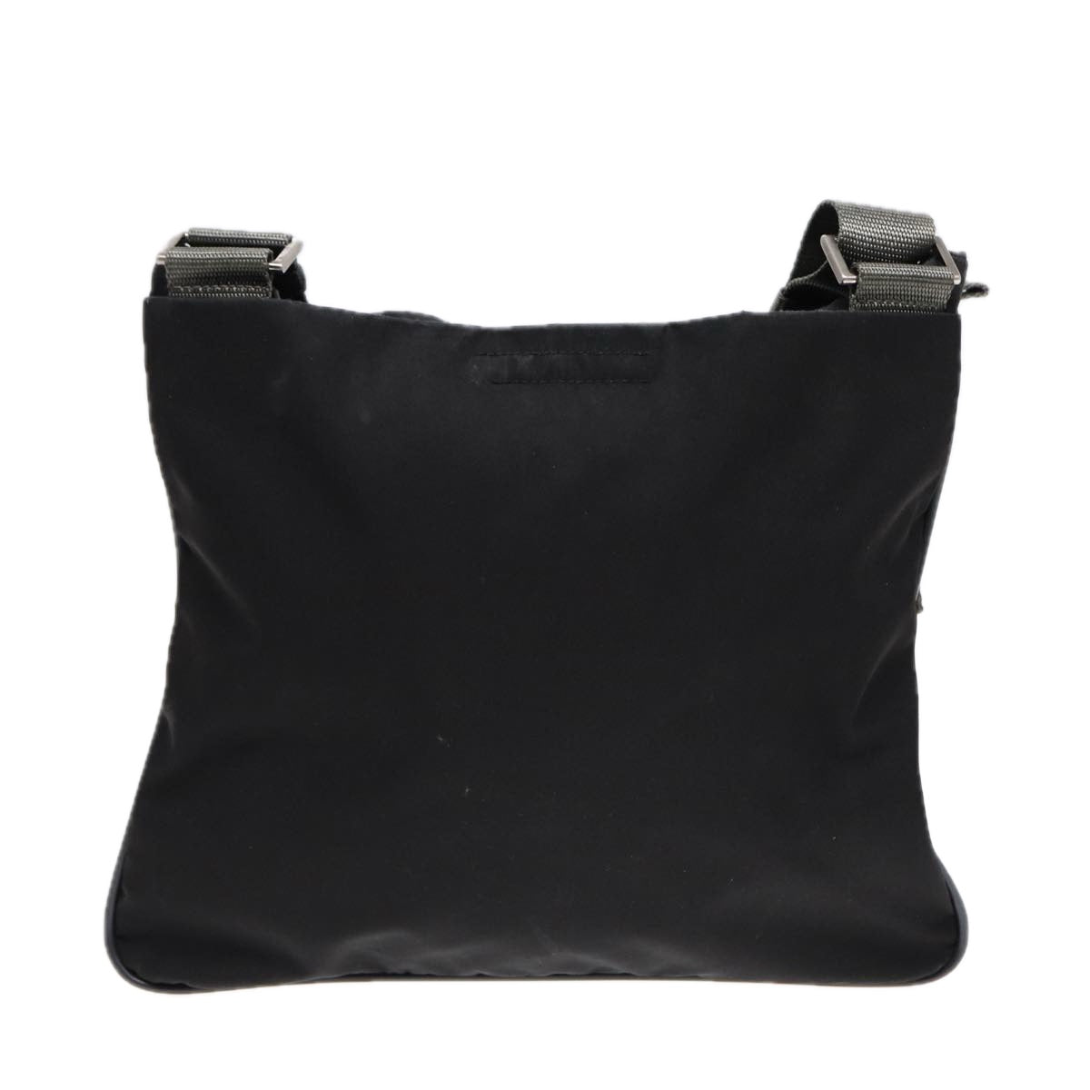 Prada Sports Shoulder Bag Auth Nylon Black Silver Silver Auth Bs17344