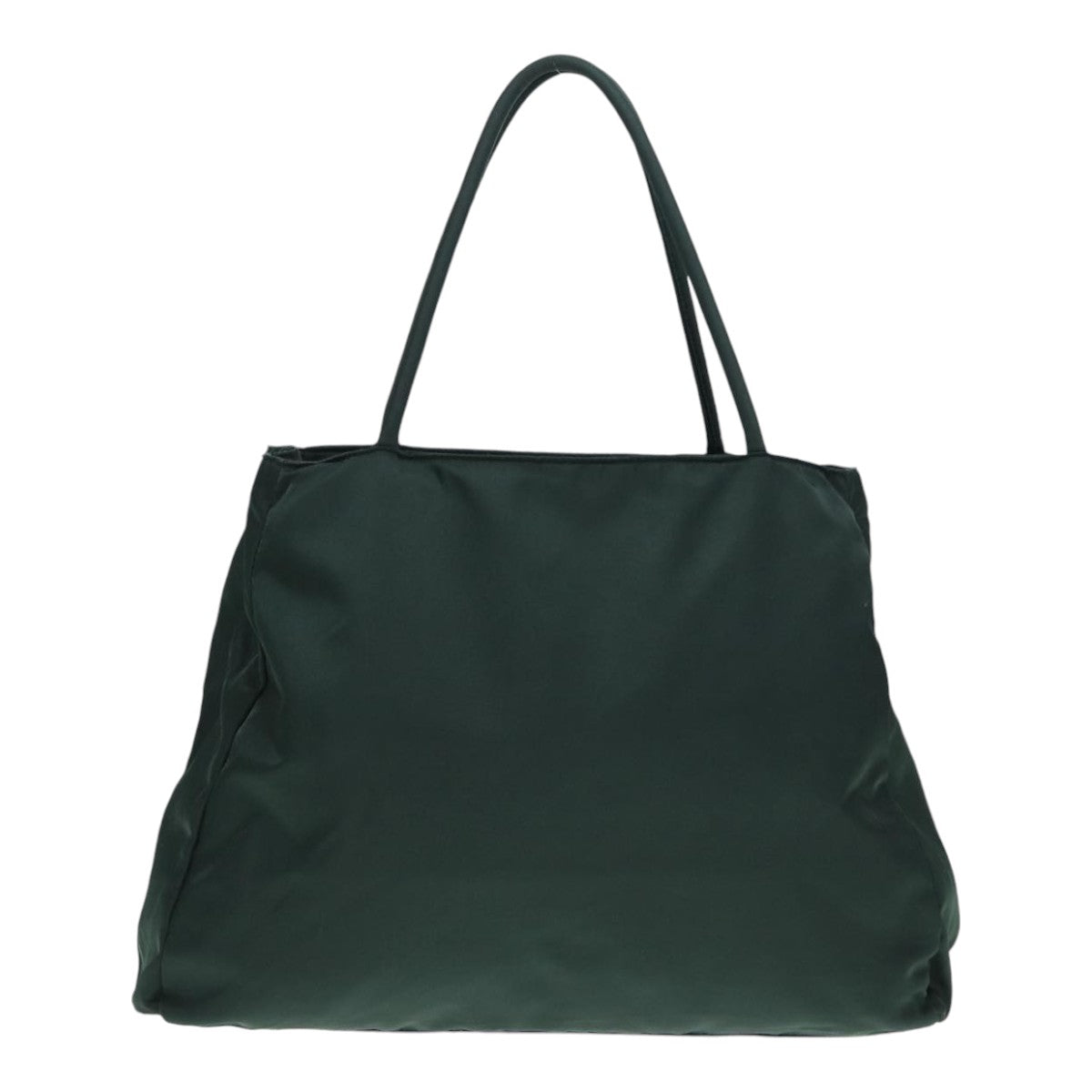 Prada Hand Bag Auth Nylon Green Silver Travel Bag Silver Auth Bs17500