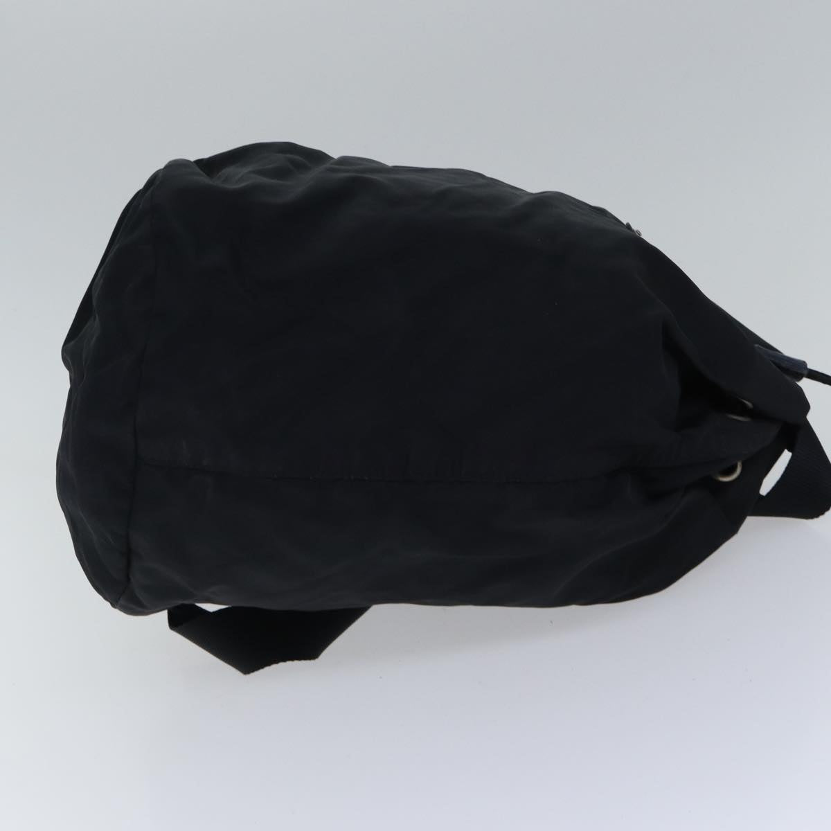 Prada Shoulder Bag Auth Nylon Black Silver Silver Auth Bs17600
