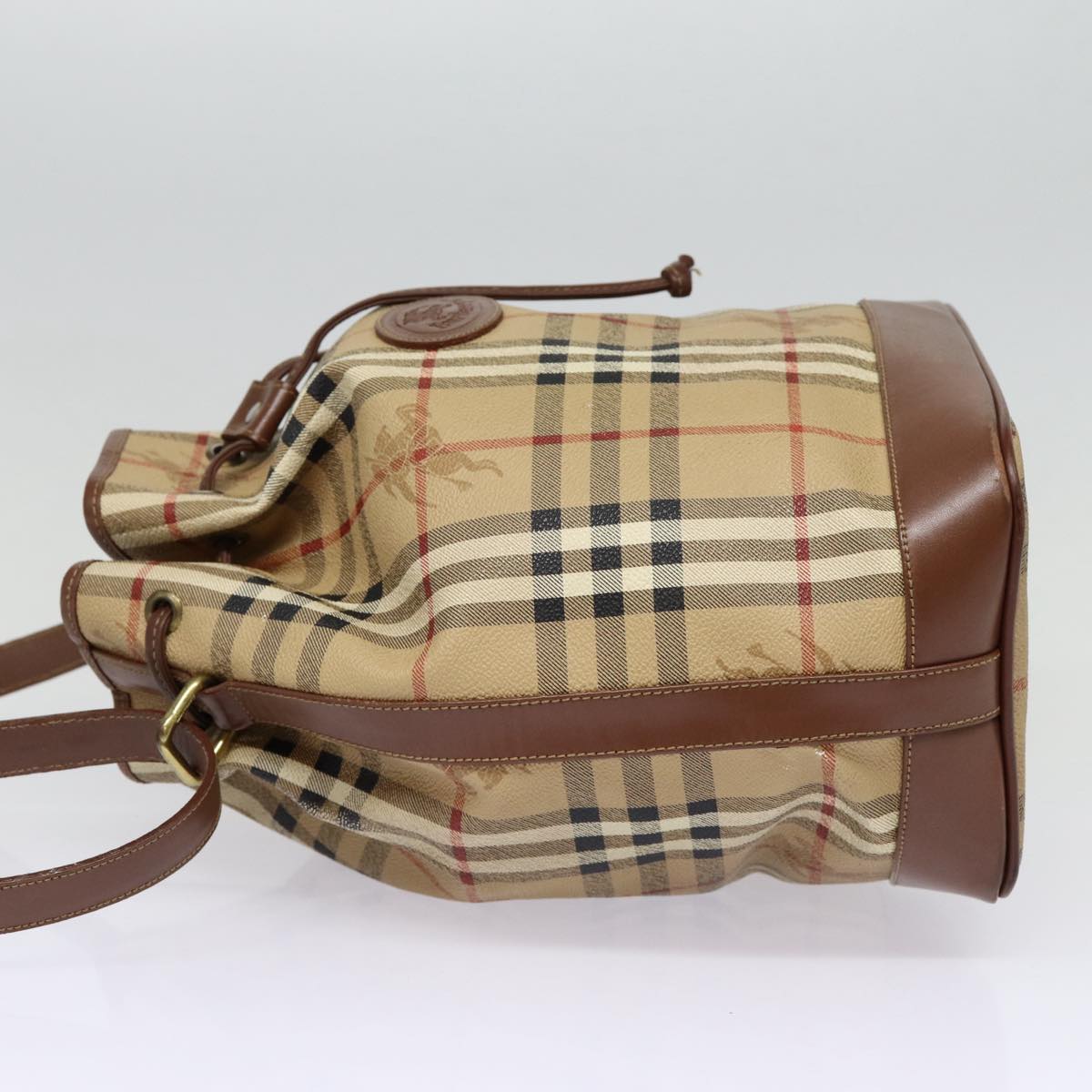 Burberry Luxury ss Nova Check Shoulder Bag Pvc Auth Beige