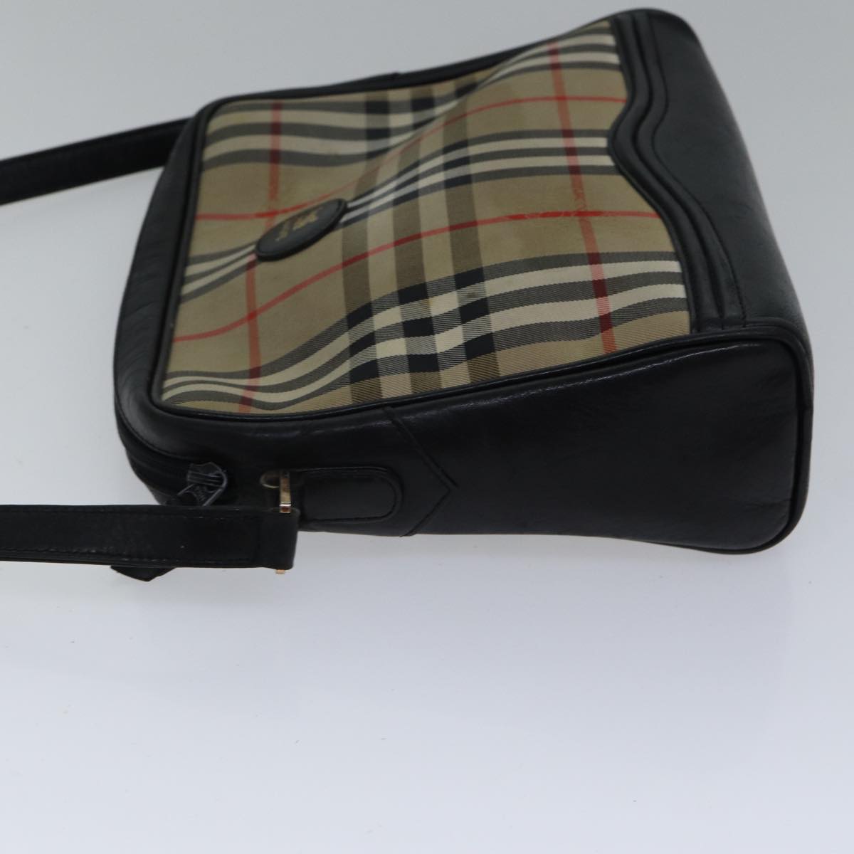 Burberry Luxury ss Nova Check Shoulder Bag Auth Bs17696 Canvas Beige Gold