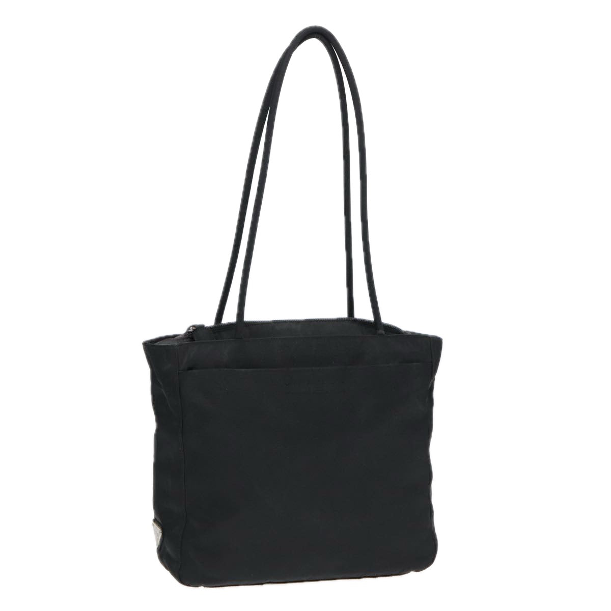 Prada Tote Bag Auth Nylon Black Silver Black Auth Bs17775