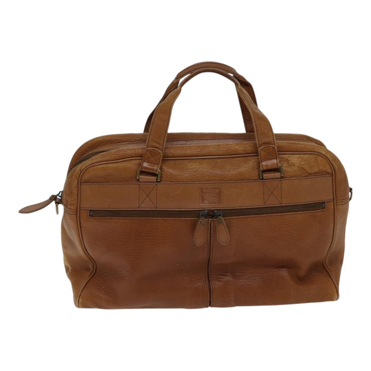 Burberry Luxury ss Boston Bag Auth Bs17786 Leather Brown Travel Bag