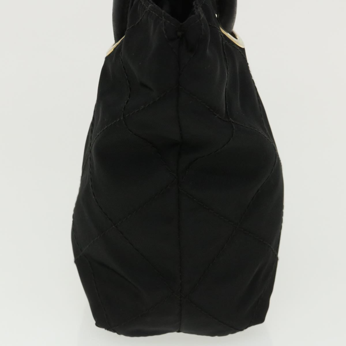 Prada Hand Bag Nylon Quilted Black Travel Bag