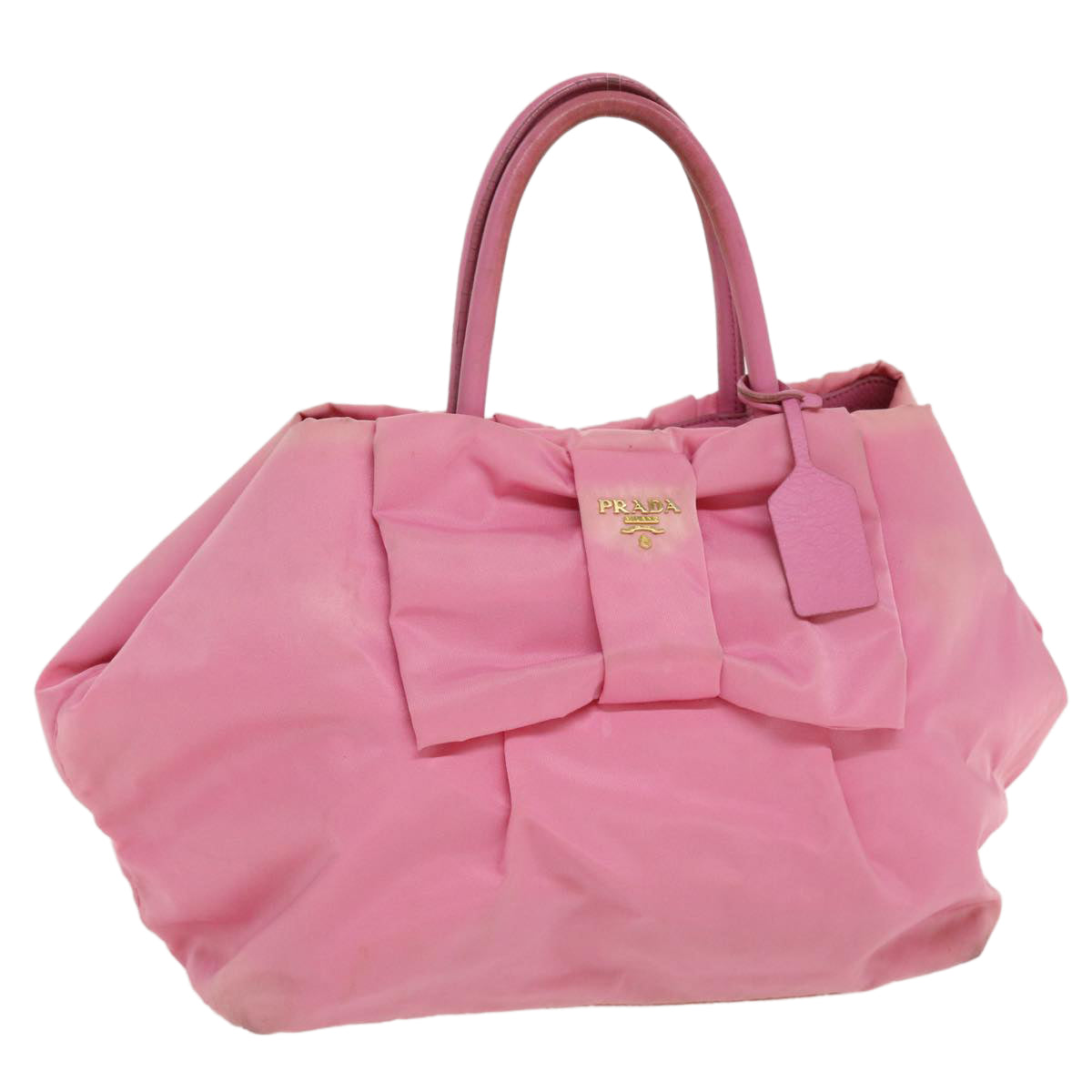 Prada Hand Bag Nylon Pink Travel Bag Nylon Pink Bs3964