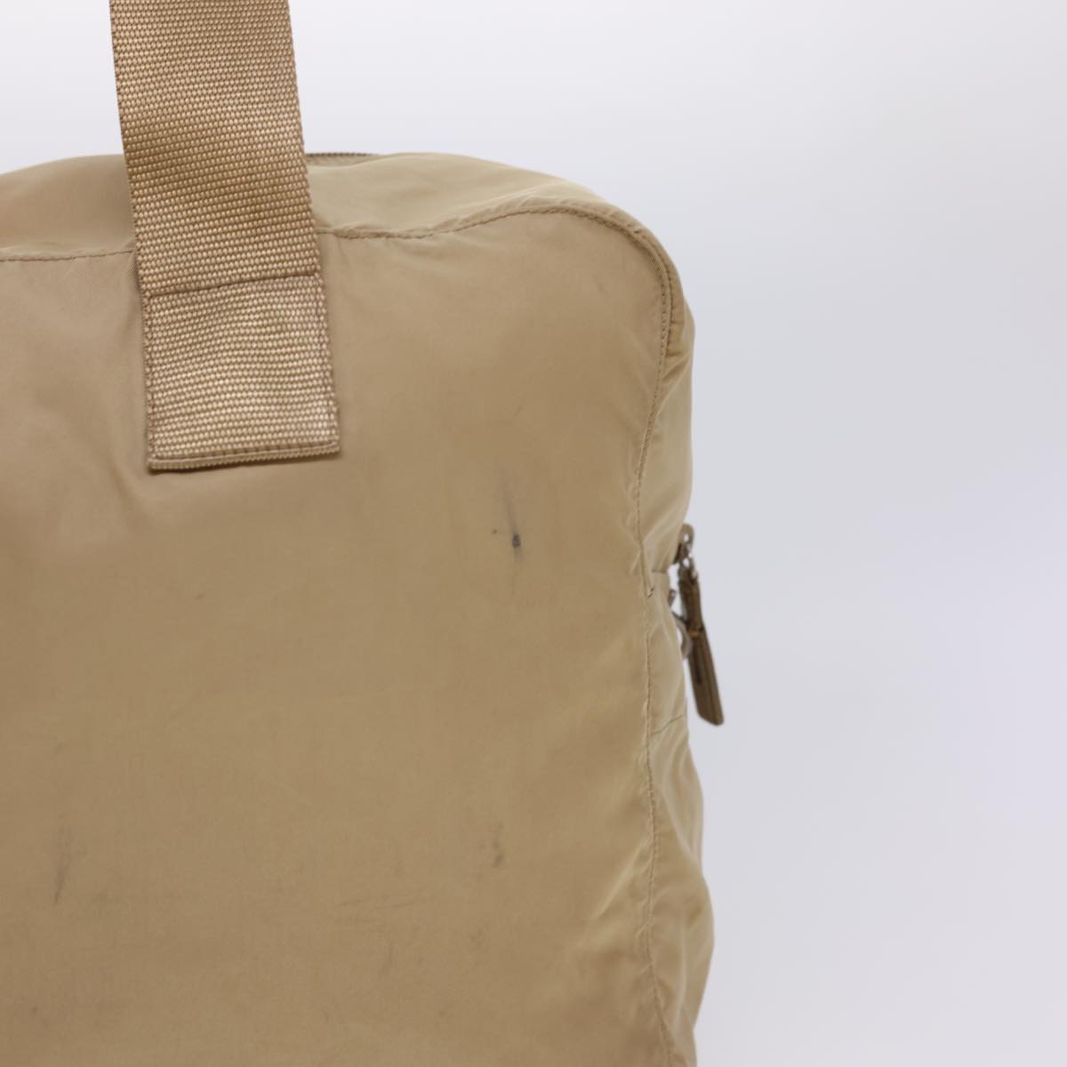 Prada Boston Bag Nylon Beige Travel Bag
