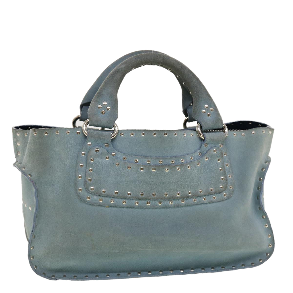 Luxury Hand Bag Light Suede Blue Travel Bag