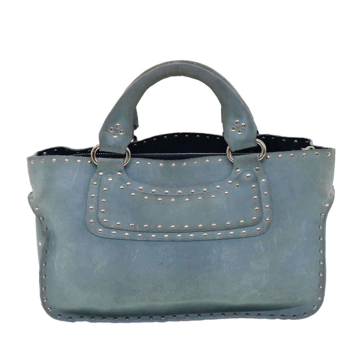 Luxury Hand Bag Light Suede Blue Travel Bag