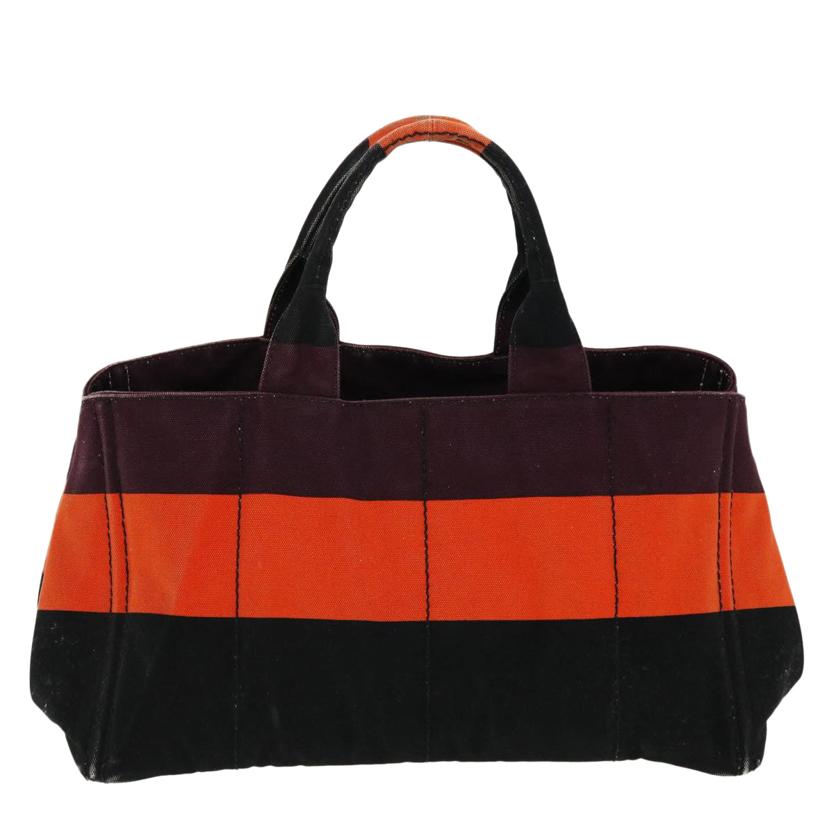 Prada Kanapa Mm Hand Bag Auth Canvas Orange Travel Bag