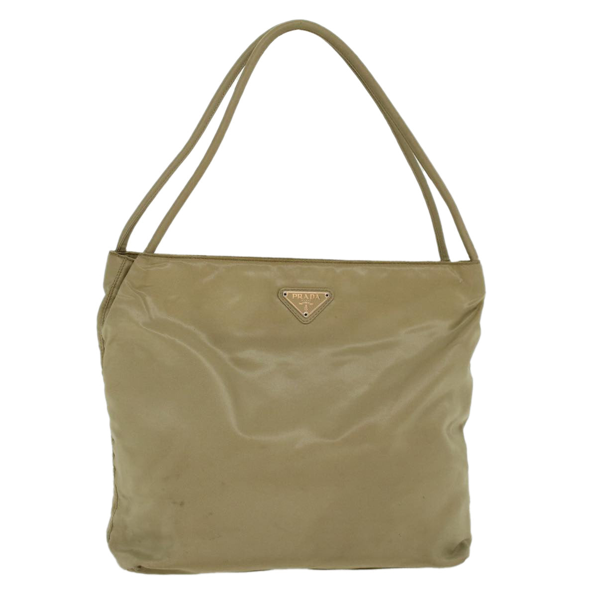 Prada Shoulder Bag Khaki Nylon Nylon Khaki Bs6125