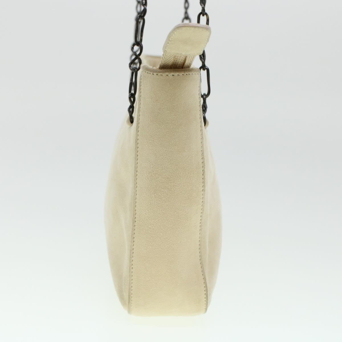 Prada Shoulder Bag Suede White