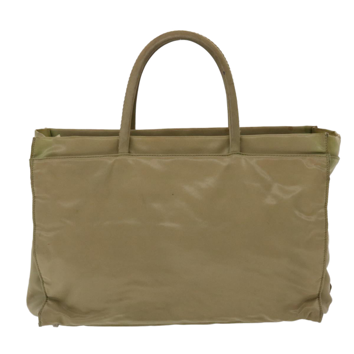 Prada Hand Bag Khaki Nylon Travel Bag Nylon Khaki Bs6392