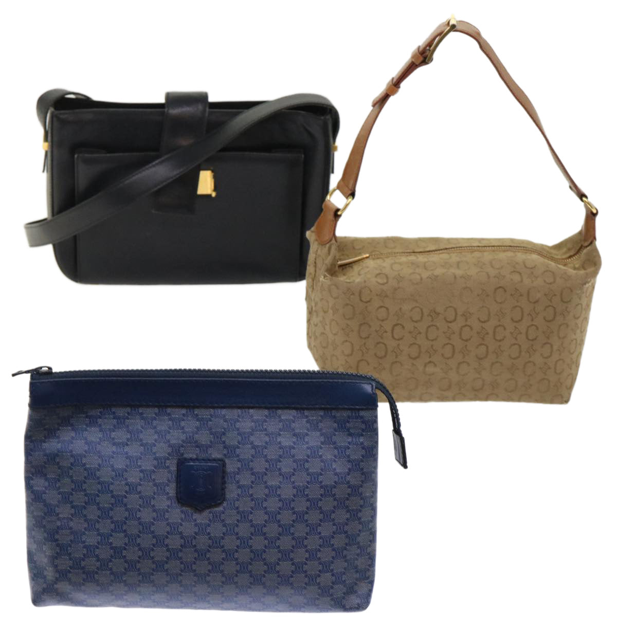 Luxury Macadam Pouch Shoulder Bag Pvc Set Leather Canvas
