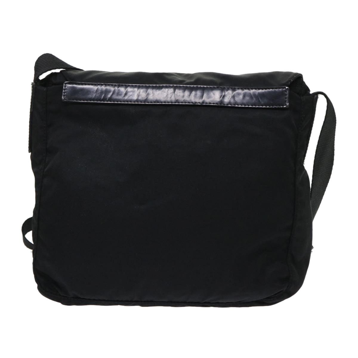 Prada Shoulder Bag Auth Nylon Black Black Auth Bs6618