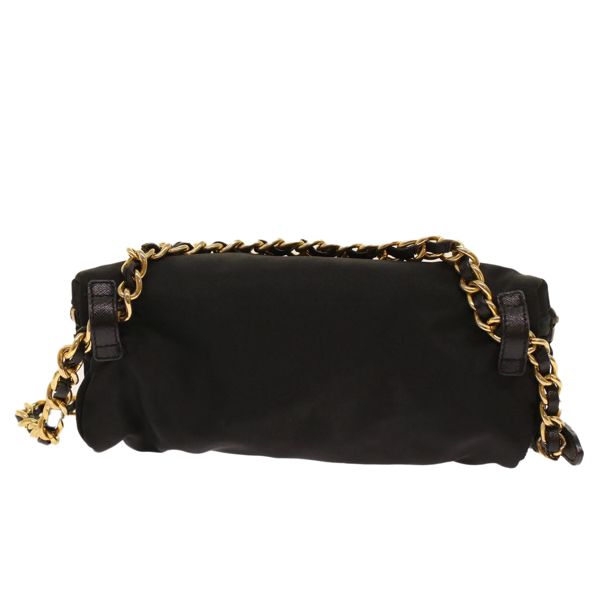 Prada Shoulder Bag Nylon Black Chain